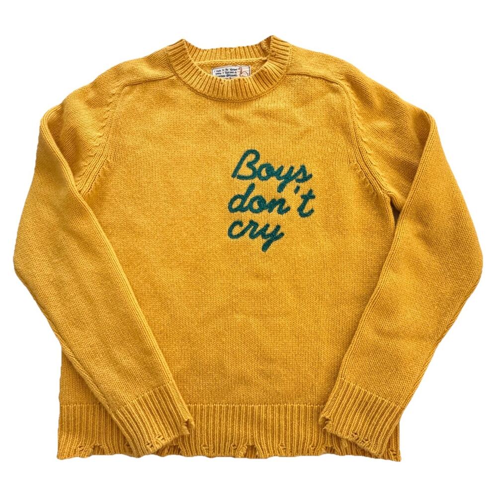 Sandrine Rose Free People Boys Don't Cry Cashmere Wool Sweater XS Distressed